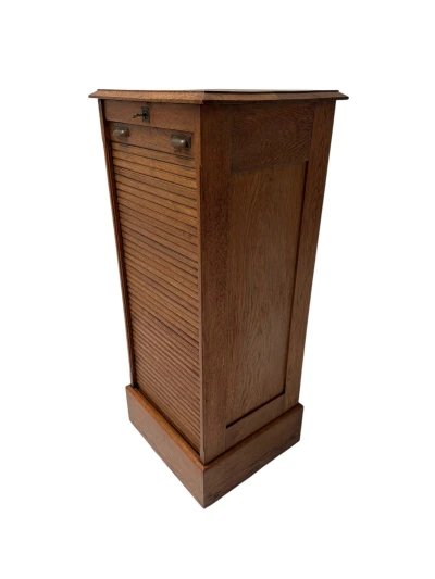 Art Nouveau Filing Cabinet with Tambour Shutter Door, 1900s